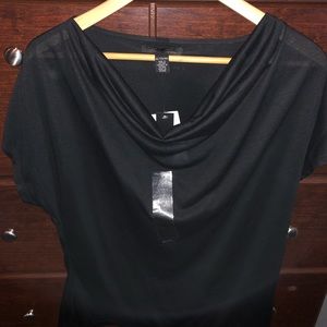 Black top with drape neck